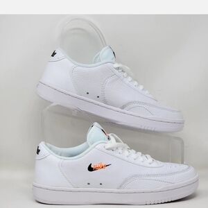 Nike Court Vintage PRM White Black Orange Sneakers CW1067-100 Women's Sz 5.5 New